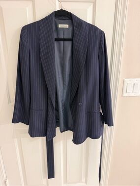 Navy Pinstripe Women's Blazer